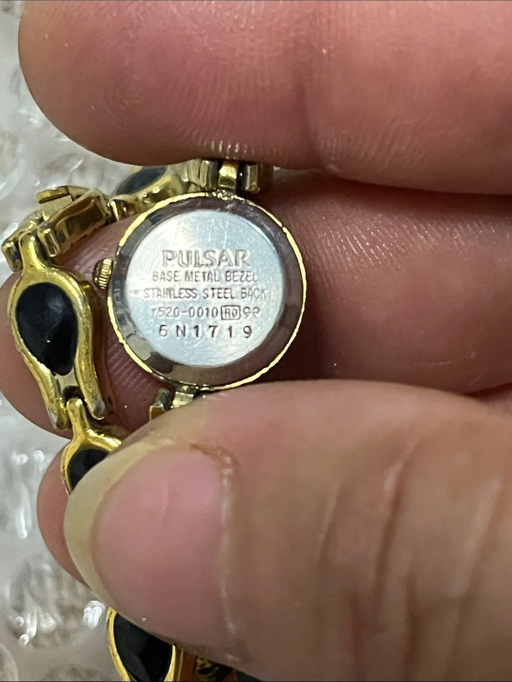 Pulsar Gold-Tone Bracelet Watch with Black Accents
